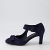 Shoes DJANGO & JULIETTE | Tunis Navy Sparkle Suede Heels