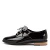 Shoes DJANGO & JULIETTE | Bipka Black Wrinkle Patent Leather Flat Shoes