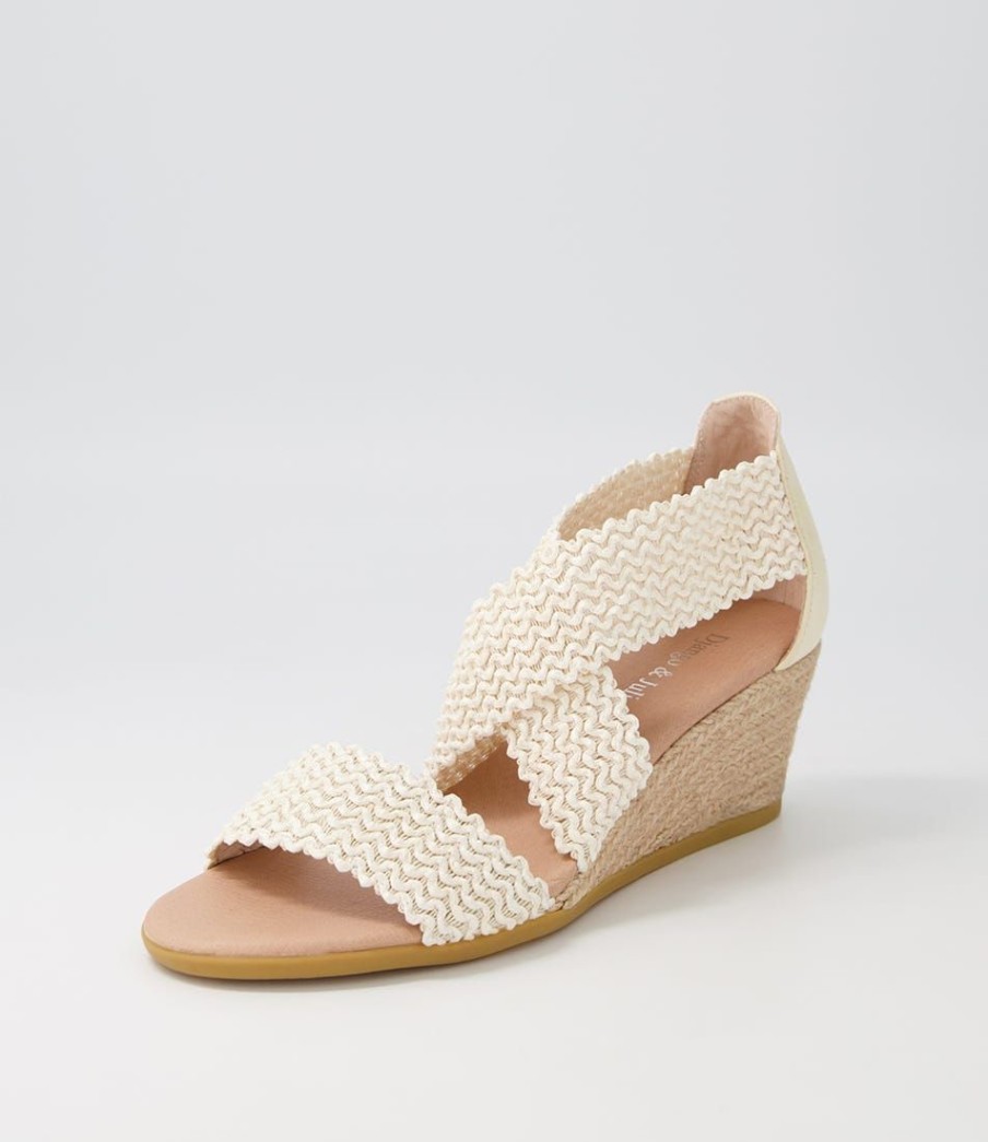 Shoes DJANGO & JULIETTE | Briage Natural Weave Elastic Leather Espadrilles