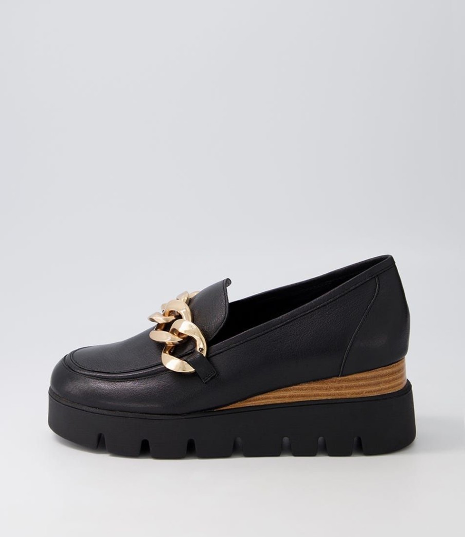 Shoes DJANGO & JULIETTE | Rozza Black Natural Leather Loafers