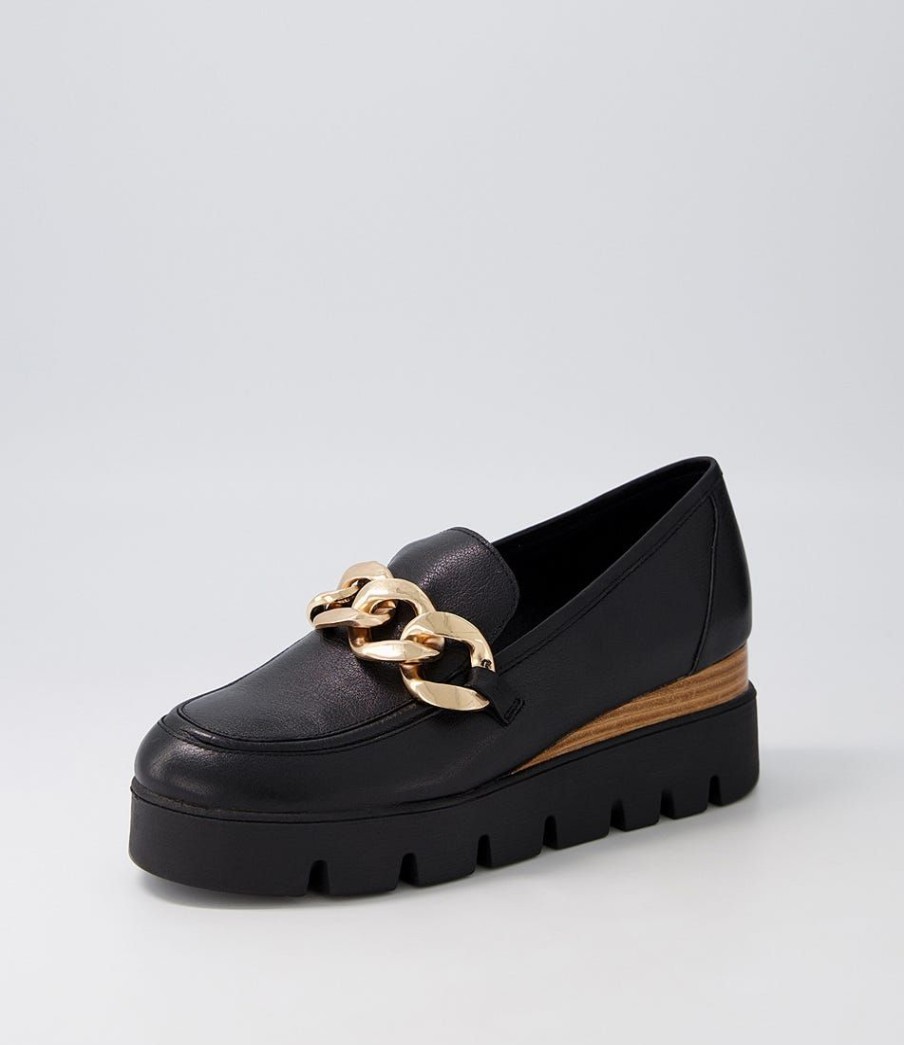 Shoes DJANGO & JULIETTE | Rozza Black Natural Leather Loafers