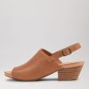 Shoes TOP END | Cierrah Dark Tan Leather Sandals