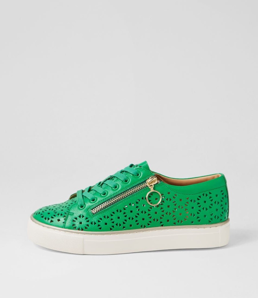 Shoes ZIERA | Pandoe Xf Bright Emerald Leather Sneakers