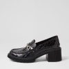 Shoes DJANGO & JULIETTE | Zoey Black Croc Leather Heels