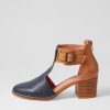 Shoes DJANGO & JULIETTE | Murvin Navy Dark Tan Leather Heels