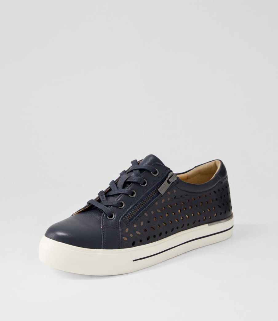 Shoes ZIERA | Ayleen W Navy Leather Sneakers