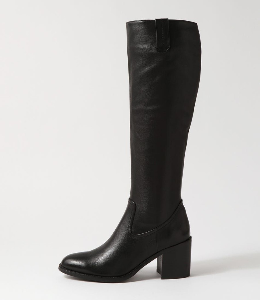 Shoes MOLLINI | Cosmmo Black Leather Knee High Boots