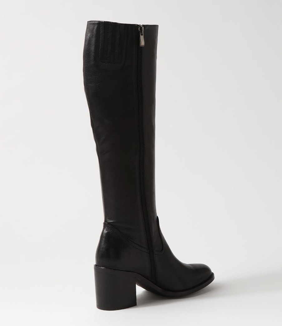 Shoes MOLLINI | Cosmmo Black Leather Knee High Boots