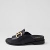 Shoes ZIERA | Jekkela W Black Leather Slides