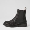 Shoes ROLLIE | Rise Black Multi Sparkle Pony Chelsea Boots