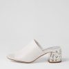 Shoes DJANGO & JULIETTE | Pansie White Leather Mules