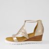 Shoes ZIERA | Pellie W Champagne Leather Sandals