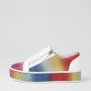 Shoes TOP END | Naura White Rainbow Leather Jewels Sneakers