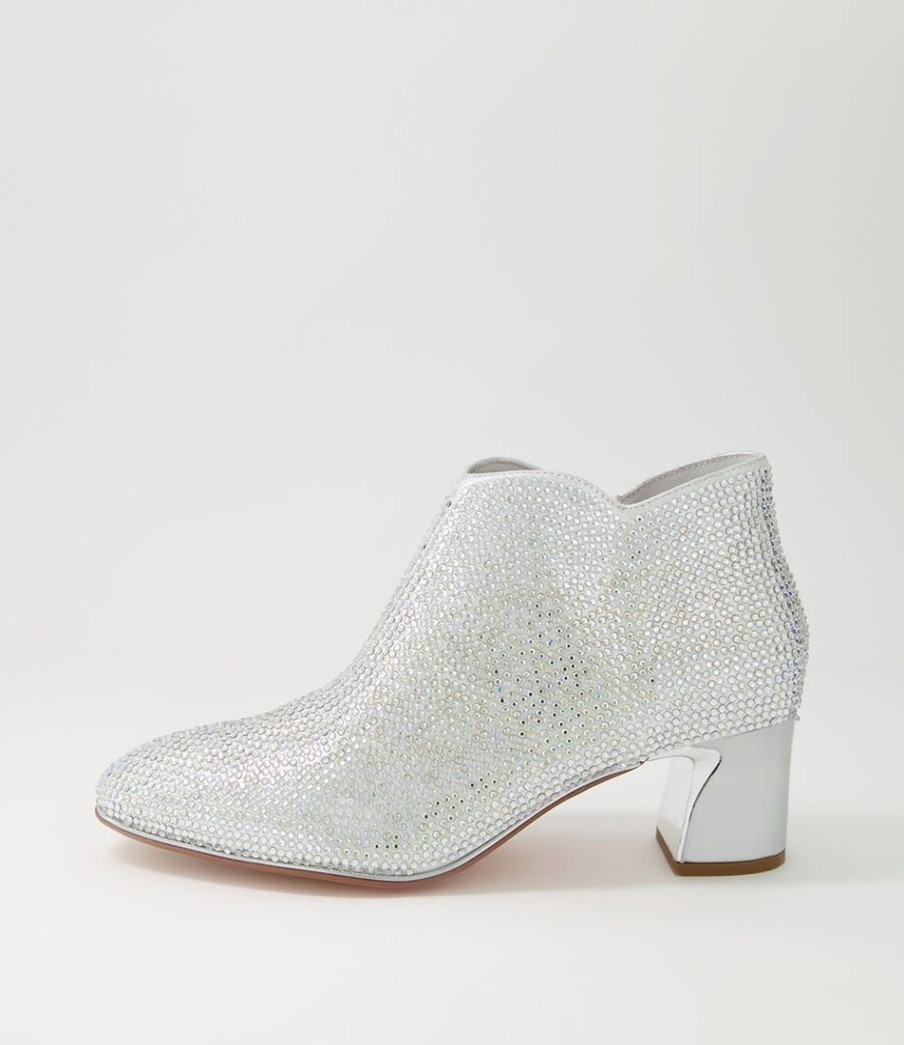 Shoes DJANGO & JULIETTE | Jonsy Silver Petrol Leather Ankle Boots