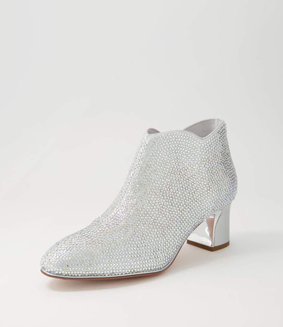 Shoes DJANGO & JULIETTE | Jonsy Silver Petrol Leather Ankle Boots