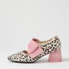 Shoes DJANGO & JULIETTE | Misha Pastel Leopard Pink Pony Suede Heels