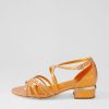 Shoes DJANGO & JULIETTE | Tenna Orange Glam Leather Sandals