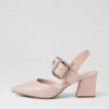 Shoes DJANGO & JULIETTE | Magaly Nude Silver Buckle Leather Heels