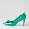 Shoes TOP END | Babao Emerald Metallic Leather Jewels Heels