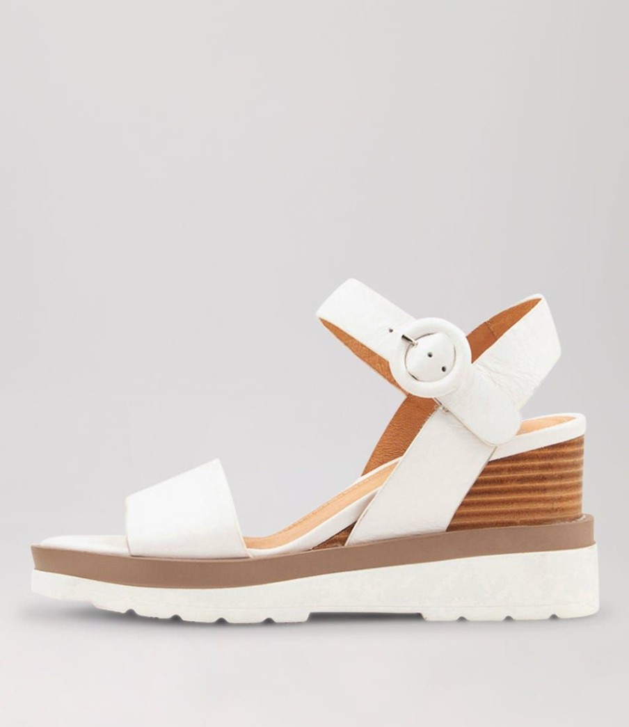 Shoes EOS | Jadon White Leather Sandals