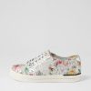 Shoes ZIERA | Ashleen W White Fields Silver Leather Sneakers