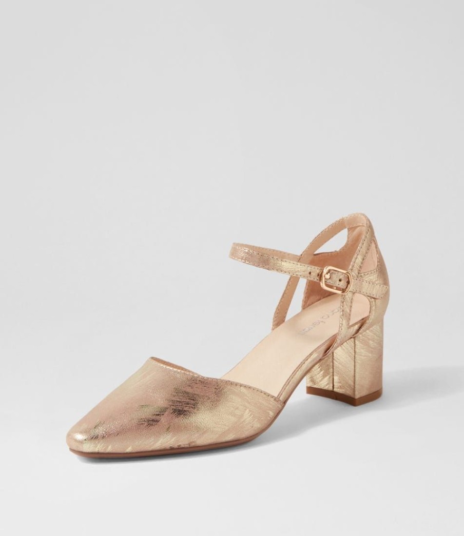 Shoes DIANA FERRARI | Loctavia Pale Gold Brushed Leather Heels