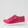 Shoes ZIERA | Shovo Xf Fuchsia Wrinkle Patent Sneakers