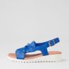 Shoes DJANGO & JULIETTE | Malika Cobalt White Leather Sandals