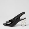 Shoes DJANGO & JULIETTE | Udeem Black Patent Leather Sandals