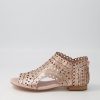 Shoes DJANGO & JULIETTE | Powers Rose Gold Scratch Leather Sandals