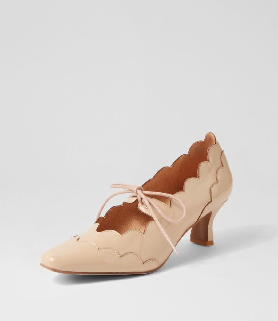 Shoes DJANGO & JULIETTE | Caddie Latte Patent Leather Mary Jane Heels