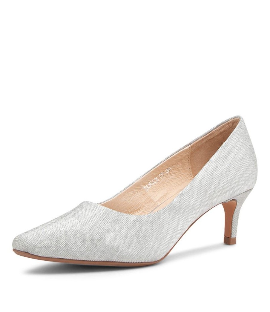 Shoes DIANA FERRARI | Tangle Silver Metallic Suede Pumps