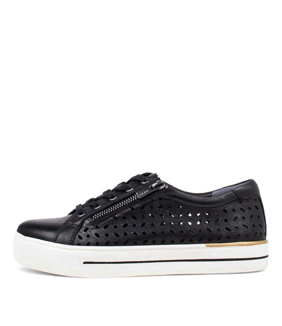 Shoes ZIERA | Ayleen W Black Leather Sneakers