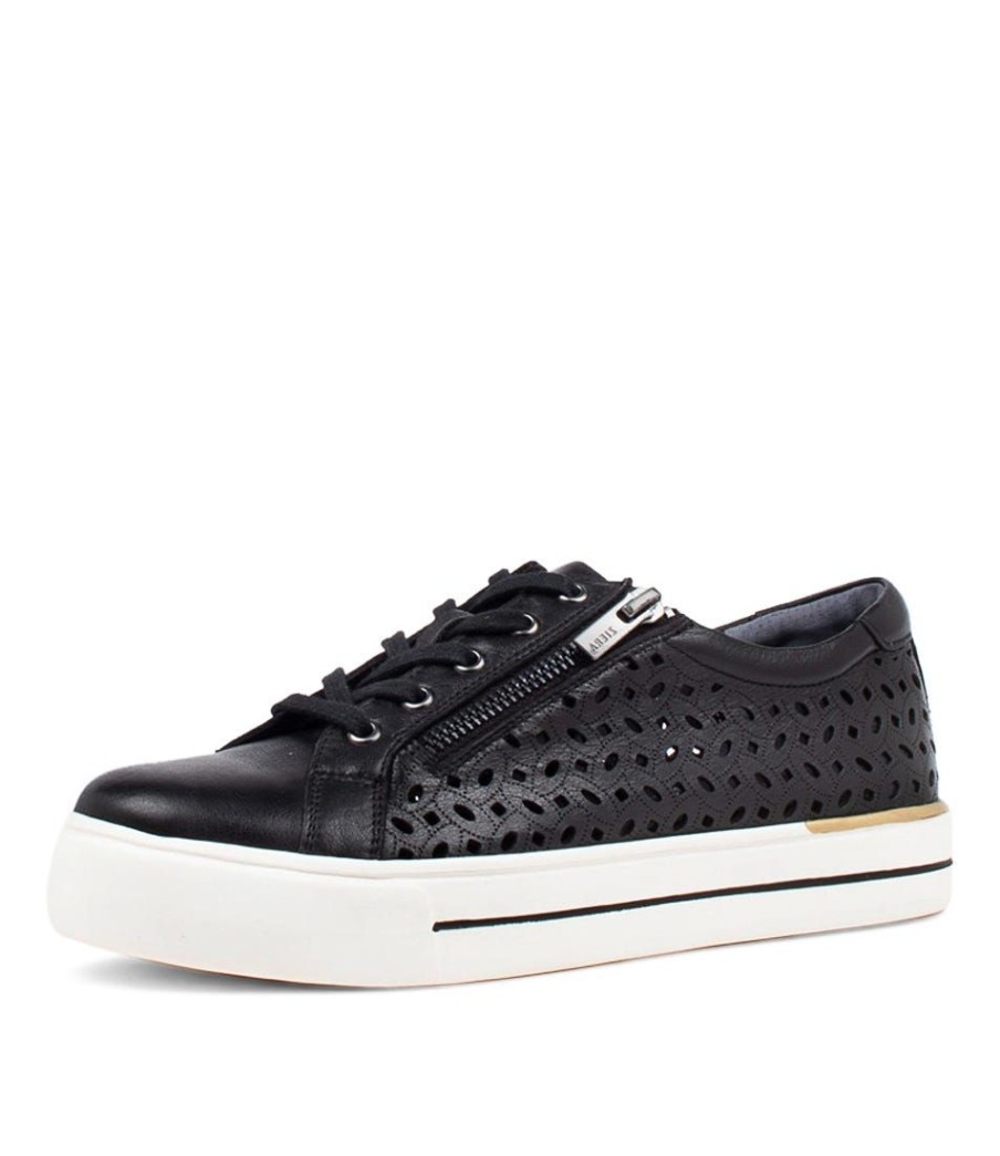 Shoes ZIERA | Ayleen W Black Leather Sneakers