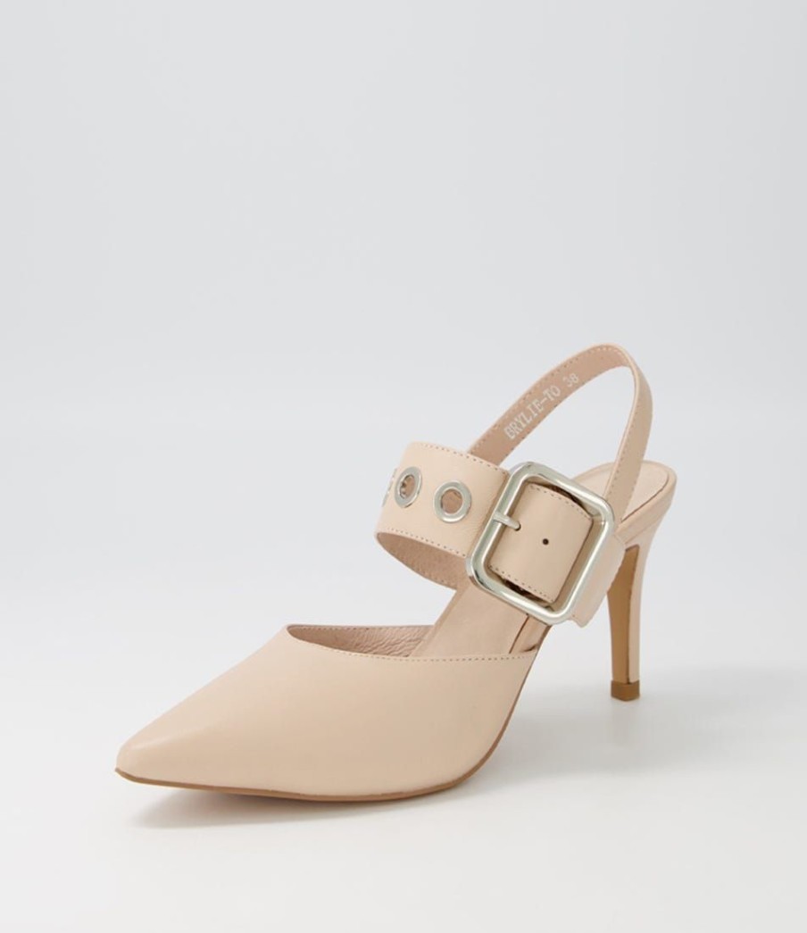 Shoes TOP END | Brylie Nude Leather Heels