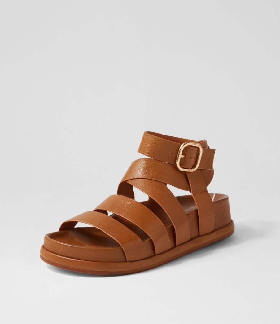 Shoes DJANGO & JULIETTE | Gulie Toffee Leather Sandals