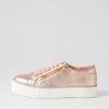 Shoes DJANGO & JULIETTE | Froggy Pale Rose Gold Leather Sneakers