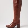 Shoes MOLLINI | Cosmmo Dark Brown Leather Knee High Boots