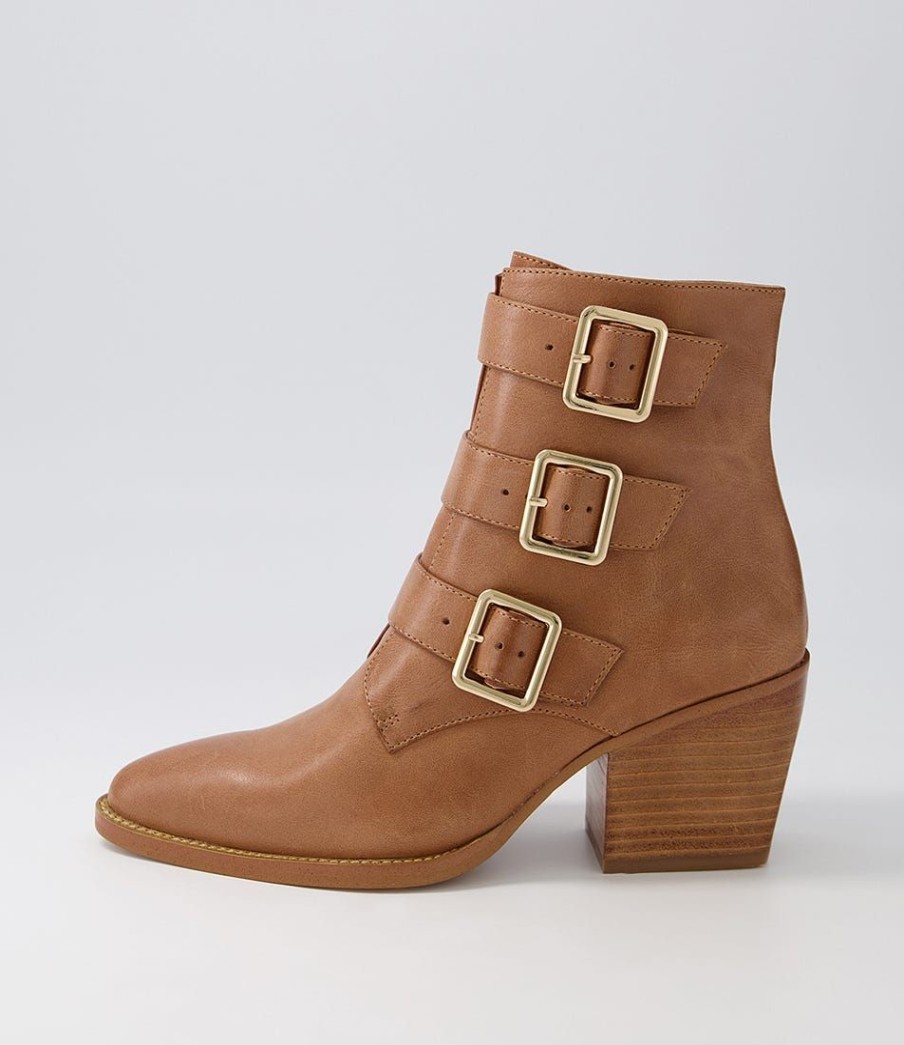 Shoes DJANGO & JULIETTE | Marzena Tan Leather Ankle Boots