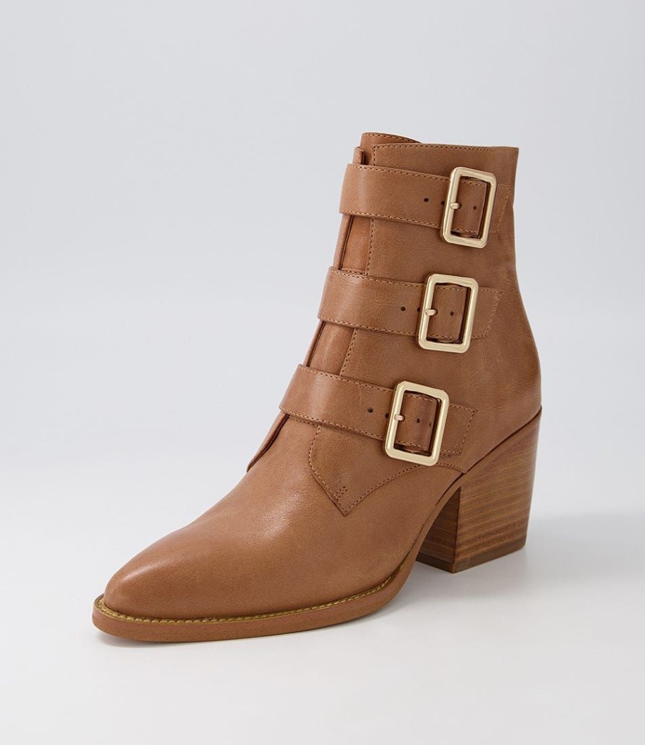 Shoes DJANGO & JULIETTE | Marzena Tan Leather Ankle Boots