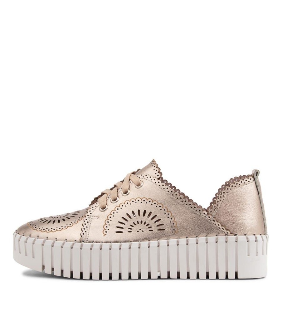 Shoes DJANGO & JULIETTE | Bafia Platino Leather Sneakers Ws