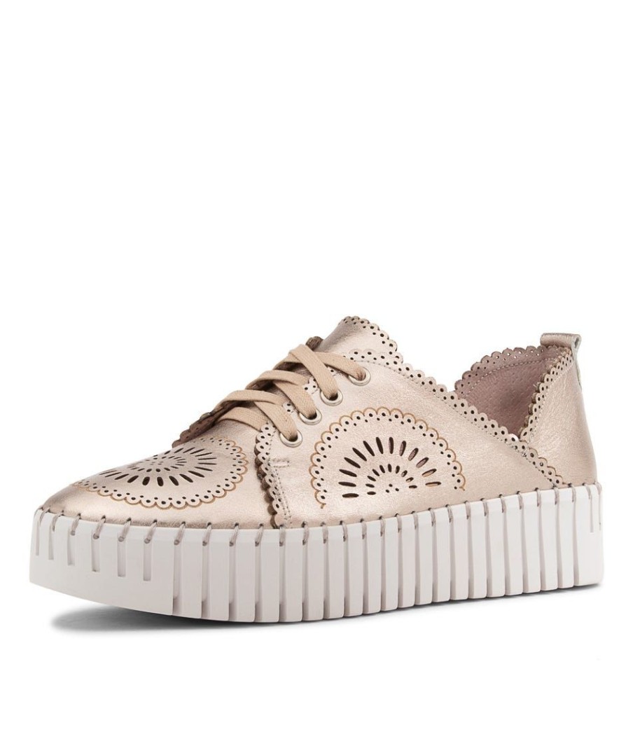 Shoes DJANGO & JULIETTE | Bafia Platino Leather Sneakers Ws