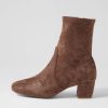 Shoes DJANGO & JULIETTE | Hartful Taupe Sparkle Stretch Microsuede Ankle Boots