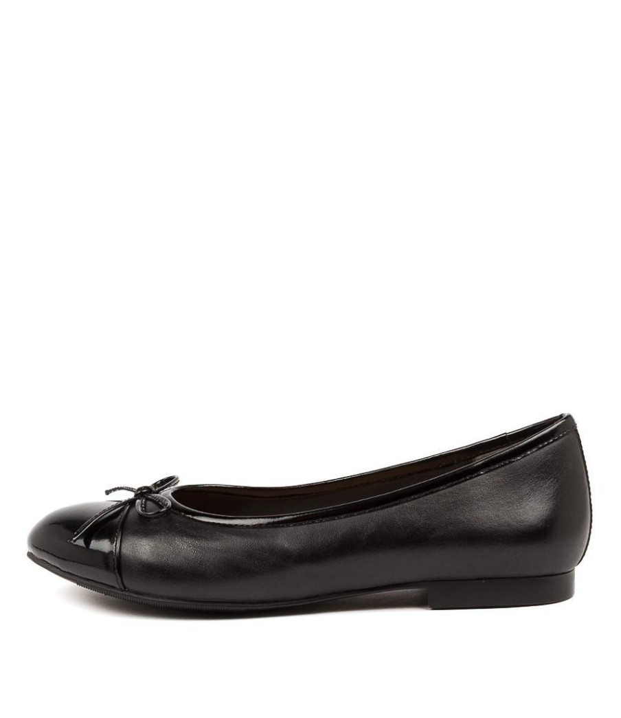 Shoes ZIERA | Chelsea Xf Black Patent Leather Ballet Flats