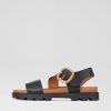 Shoes EOS | Nira Black Leather Sandals