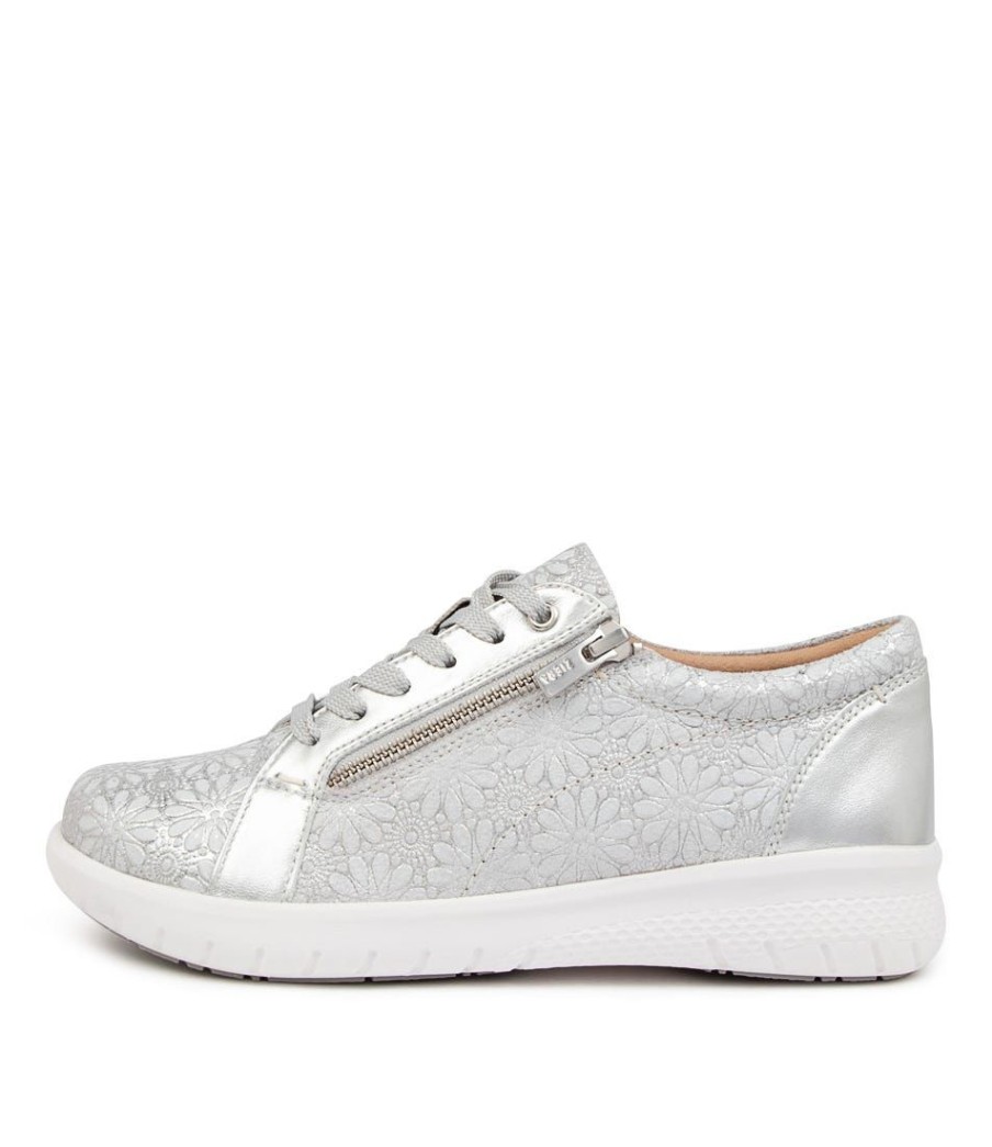 Shoes ZIERA | Solar Xf Silver Daisy Lea