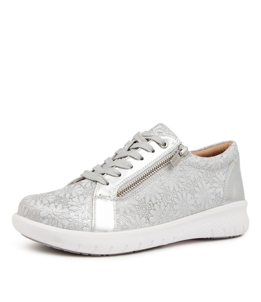 Shoes ZIERA | Solar Xf Silver Daisy Lea