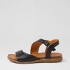 Shoes DIANA FERRARI | Sreeyan Black Leather Sandals