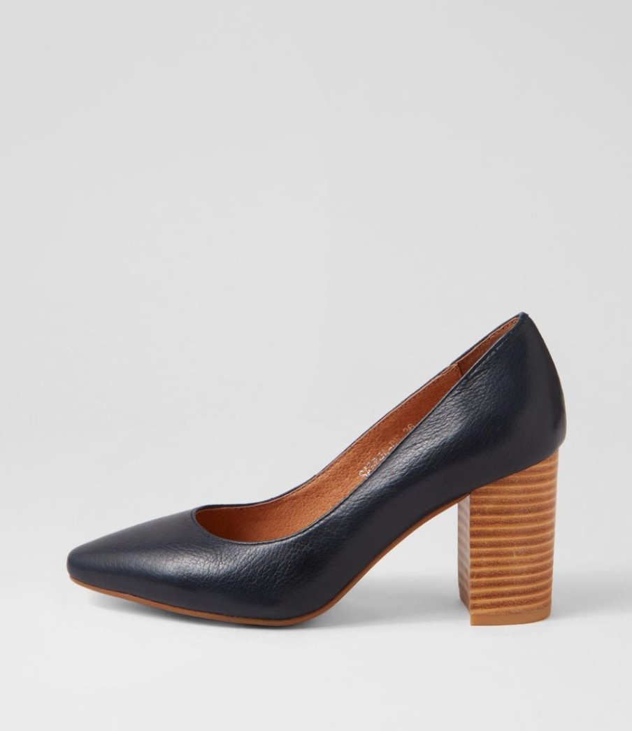 Shoes DIANA FERRARI | Sabena Navy Natural Leather Heels