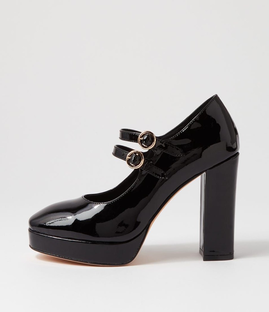 Shoes MOLLINI | Ainey Black Patent Leather Mary Jane Heels